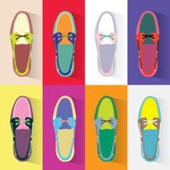 Colorful boat shoes