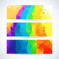 Abstract vector mosaic banners N75