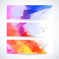 Abstract vector mosaic banners N76