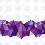 Abstract vector background with a strip of purple triangles