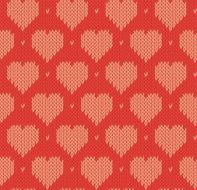 Seamless texture knitted winter Valentine&#039;s Day