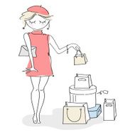 Posh lady doing shopping