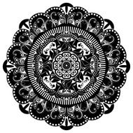 White and black tattoo vector design element
