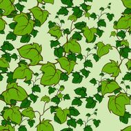 Ivy vector hand drawn seamless pattern Climbing woody plant N4