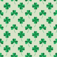 Seamless Pattern Tiling with Green Clover Leaves
