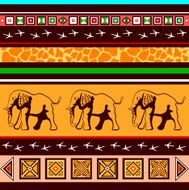 Ethnic pattern with elephants