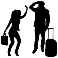 Vector silhouettes of business people N27