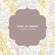Vector magical floral circle frame seamless pattern background