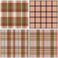 Vector tartan textile texture set N10