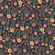 Vintage Floral Seamless pattern Flowers branches N2