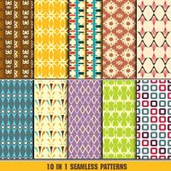 set of retro seamless pattern for making wallpaper N2