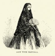 Spanish Pictures - Lady with Mantilla