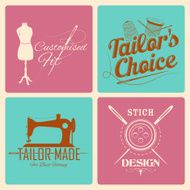 Vintage style label for tailor emblem