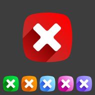 Flat icon cancel
