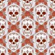 vector pattern with skulls N14