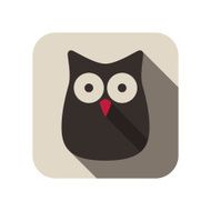 owl bird flat icon series