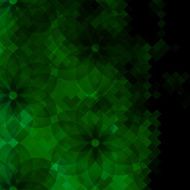 Elegant background with transparent green flowers