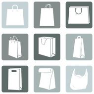 Vector Set of Shopping Bags Icons N3