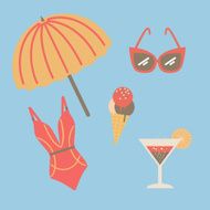 Collection of beach summer accessories N2