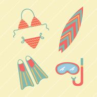 Collection of beach summer accessories N3