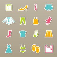 Clothing icons set vector