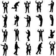 Vector silhouette of businessman N9