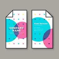 Vector business card design template N5