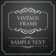 Vintage Frame with damask lace pattern