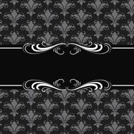 frame on damask seamless background N2