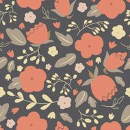 Seamless Floral Pattern with Roses N13