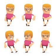 set of dude character in different poses N24
