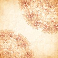Ornate vintage background in mehndi style N8