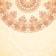 Ornate vintage background in mehndi style N12