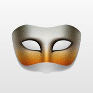Vector Carnival Masquerade Party Mask Isolated on White N6