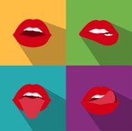 pop art woman lips