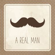 Card for man mustache