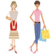 Women doing shopping N2