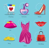 Woman fashion icon set N2