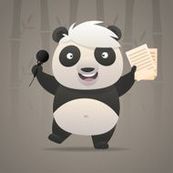 Cheerful panda sings songs and dances N2