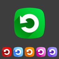 Flat icon repeat