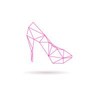 High heel shoes abstract isolated on a white backgrounds N8