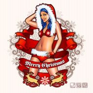 Pin Up Christmas Woman