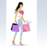 Sexy Girl Summer Shopping