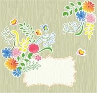 floral frame N58