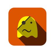 ghost face flat icon design Animal icons series