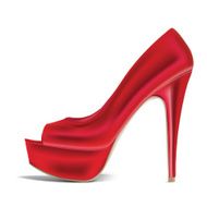 Red High Heel - Vector Illustration