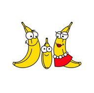 family bananas vector sign