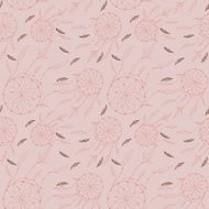 Seamless pink dream catcher pattern