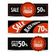 Black friday horizontal vector banners set