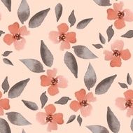 Blossom Watercolor floral background Seamless pattern 01
